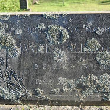 KLERK Hannie, de nee BRITZ 1886-1961