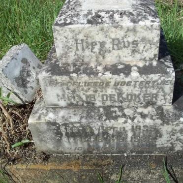 KOKER Millie, de 1935-1938