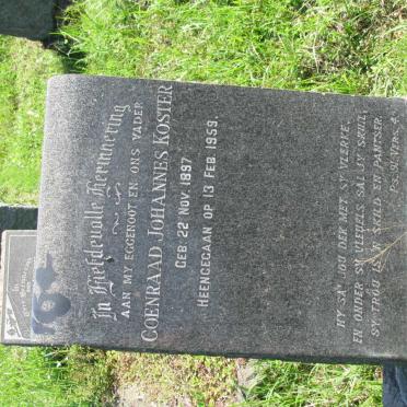 KOSTER Coenraad Johannes 1897-1959