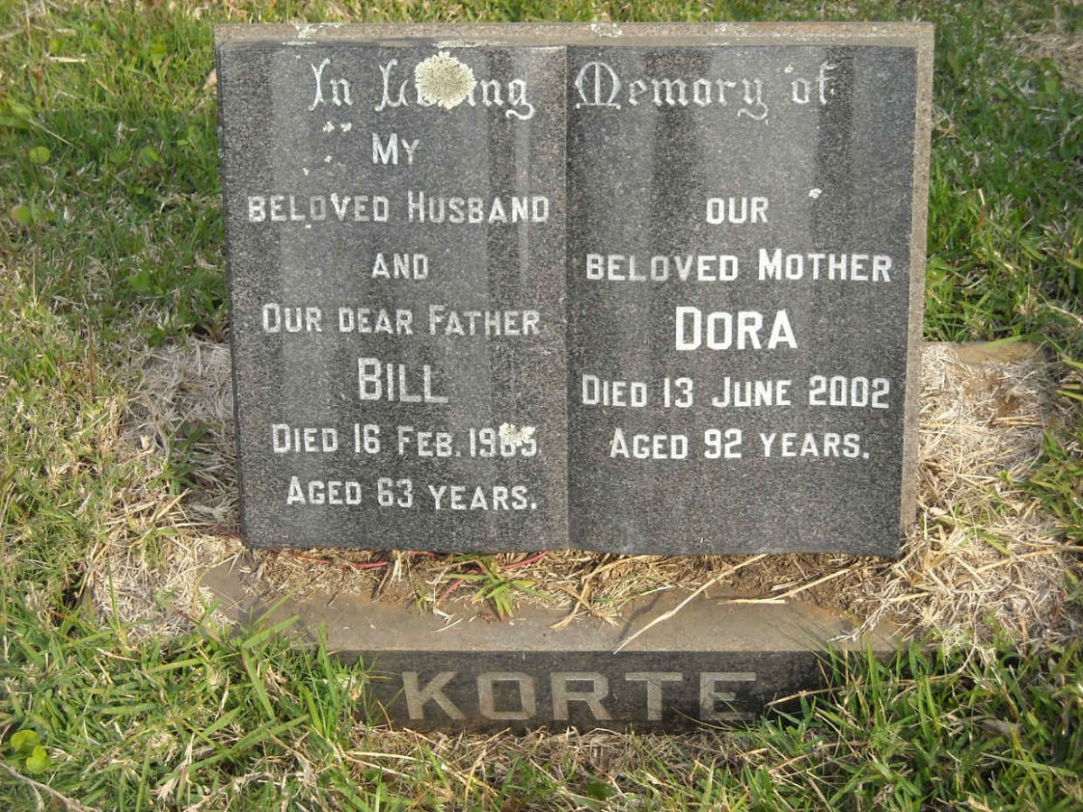 KORTE Bill -1965 &amp; Dora -2002