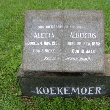 KOEKEMOER Albertus -1955 :: KOEKEMOER Aletta -1950