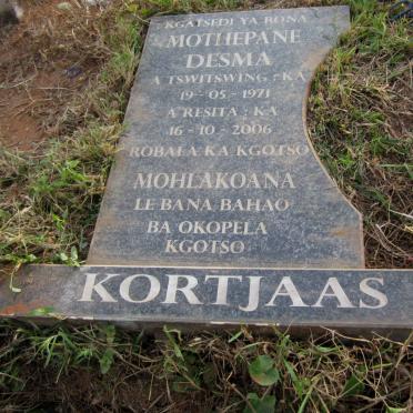 KORTJAAS Mothepane Desma 1971-2006