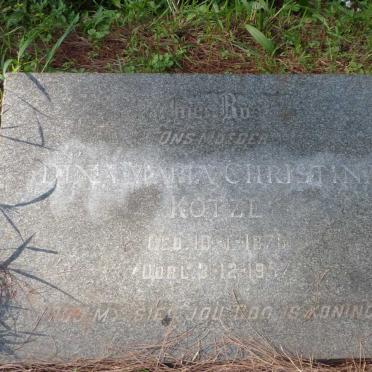 KOTZE Dina Maria Christina 1876-1957