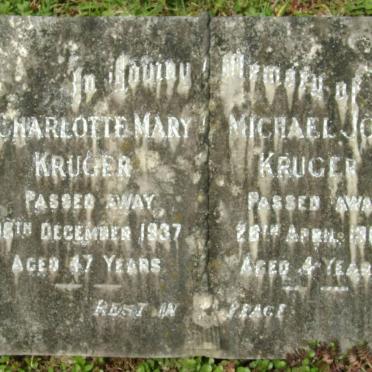 KRUGER Charlotte Mary -1937 :: KRUGER Michael John -1956
