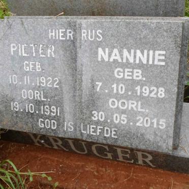 KRUGER Pieter 1922-1991 &amp; Nannie 1928-2015