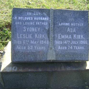 KIRK Sydney Leslie -1948 &amp; Ada Emma -1966