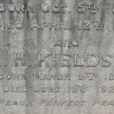 KIELDSEN J.P. 1863-1918 &amp; H.H. 1862-1928