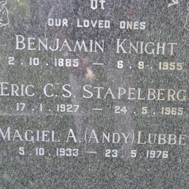 KNIGHT Benjamin 1885-1955 :: STAPELBERG Eric C.S. 1927-1965 :: LUBBE Magiel A. 1933-1976