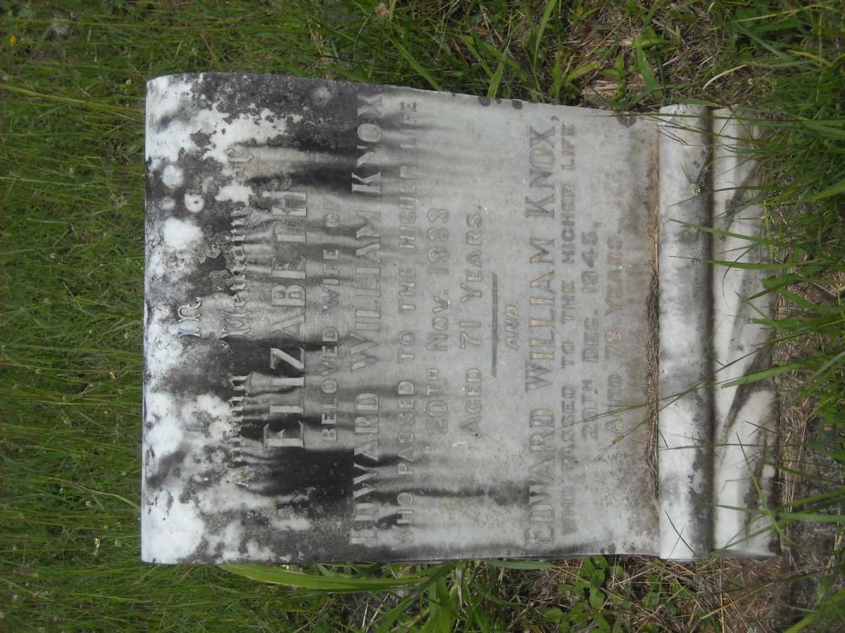 KNOX Edward William -1945 &amp; Elizabeth -1933