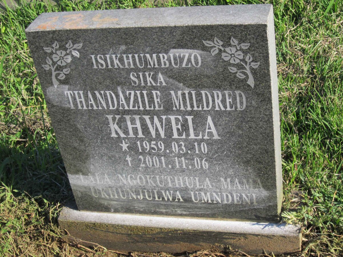 KHWELA Thandazile Mildred 1959-2001
