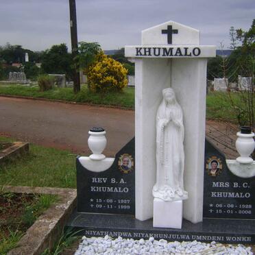 KHUMALO S.A. 1927-1999 &amp; B.C. 1928-2006