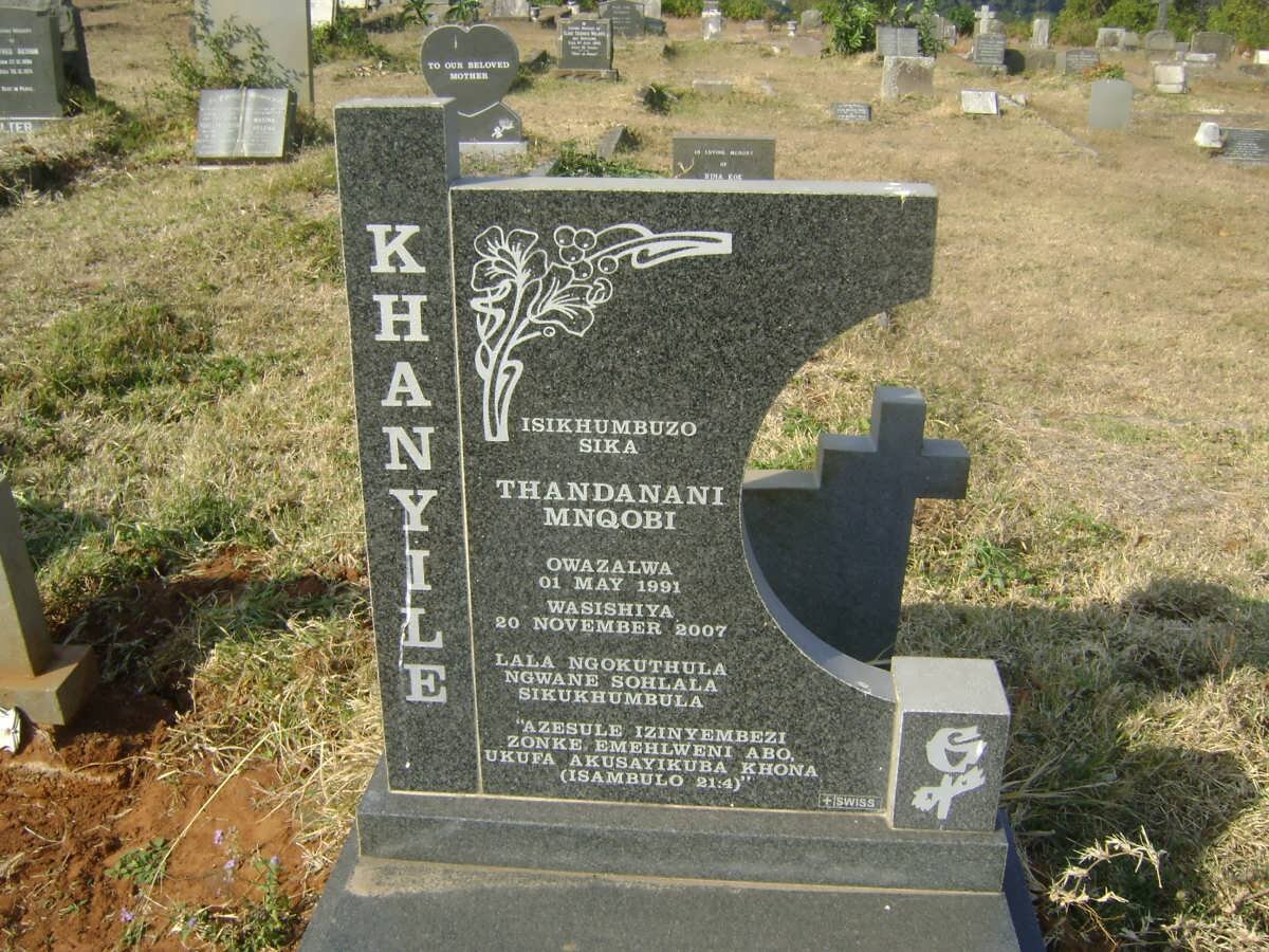 KHANYILE Thandanani Mnqobi 1991-2007