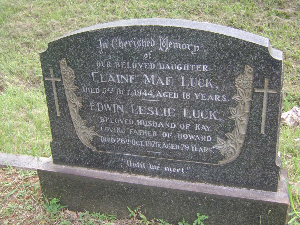 LUCK Edwin Leslie -1975 :: LUCK Elaine Mae -1944