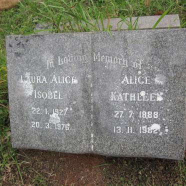 LUMSDEN Alice Kathleen 1888-1982 :: LUMSDEN Laura Alice Isobel 1927-1976