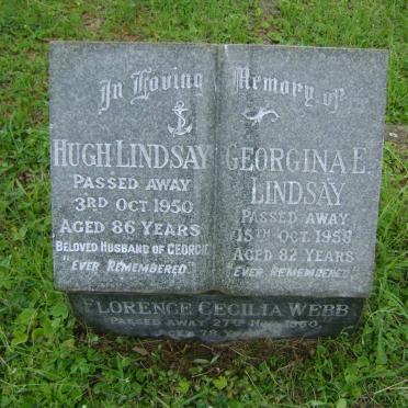 LINDSAY Hugh -1950 &amp; Georgina E. -1958 :: WEBB Florence Cecilia -1960