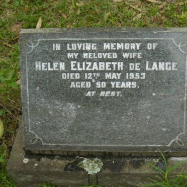 LANGE Helen Elizabeth, de -1953