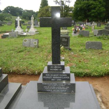 LANGE Stanley Herman 1914-2009 &amp; Jacoba 1921-2001