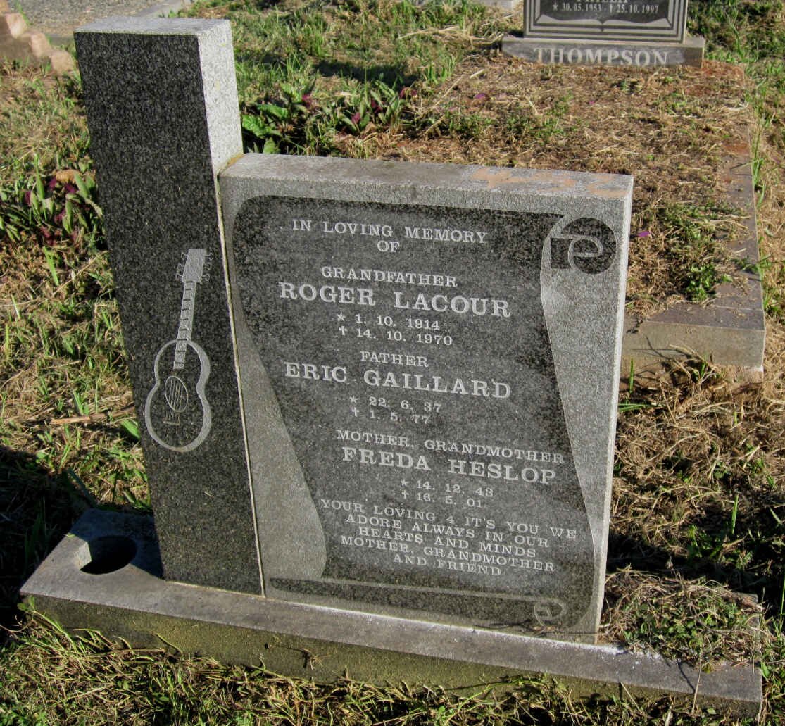 LACOUR Roger 1914-1970 :: GAILLARD Eric 1937-1977 :: HESLOP Freda 1943-2001