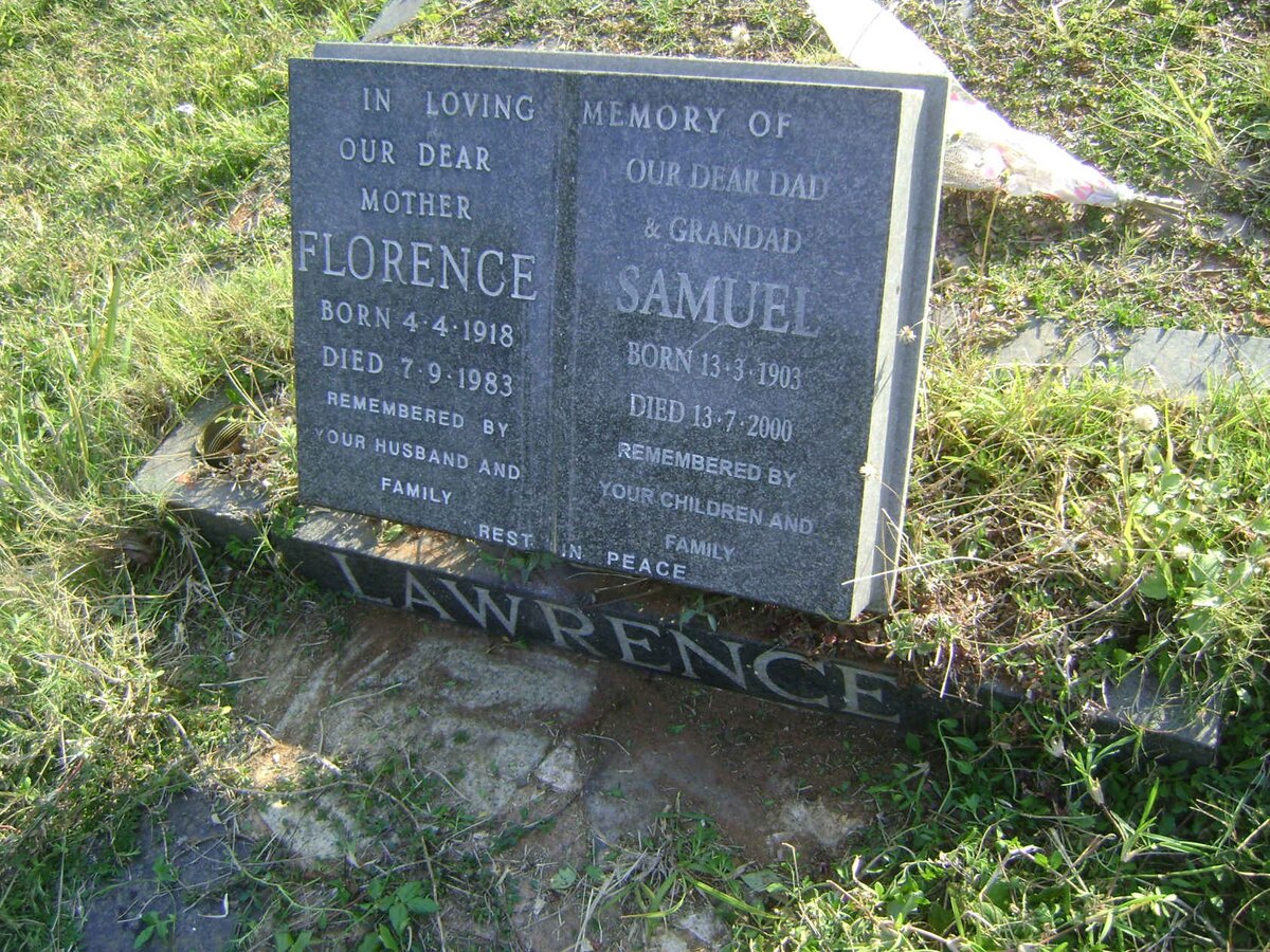 LAWRENCE Samuel 1903-2000 &amp; Florence 1918-1983