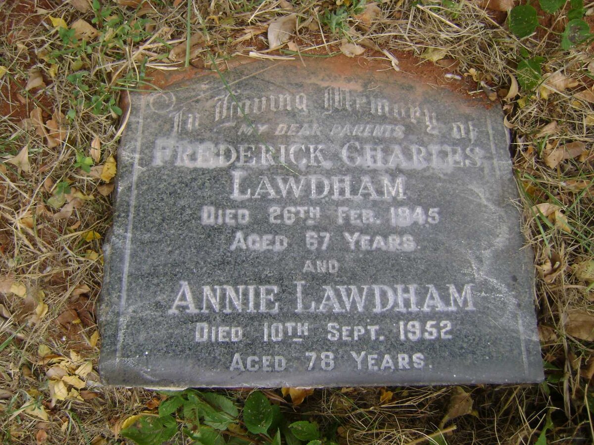 LAWDHAM Frederick Charles -1945 &amp; Annie -1952