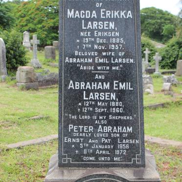 LARSEN Abraham Emil 1880-1960 &amp; Magda Erikka ERIKSEN 1885-1957 :: LARSEN Abraham Ernst Ludvig 1916-1986