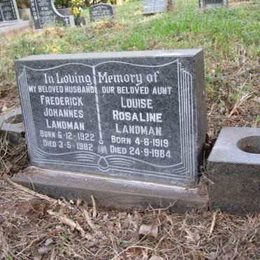 LANDMAN Frederick Johannes 1922-1982 :: LANDMAN Louise Rosaline 1919-1984