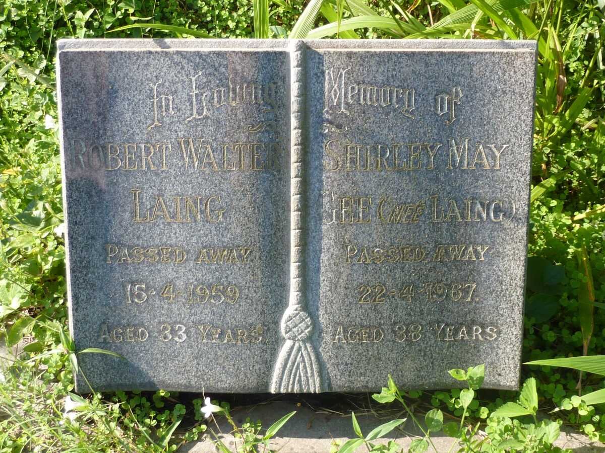 LAING Robert Walter -1959 :: GEE Shirley May nee LAING -1967
