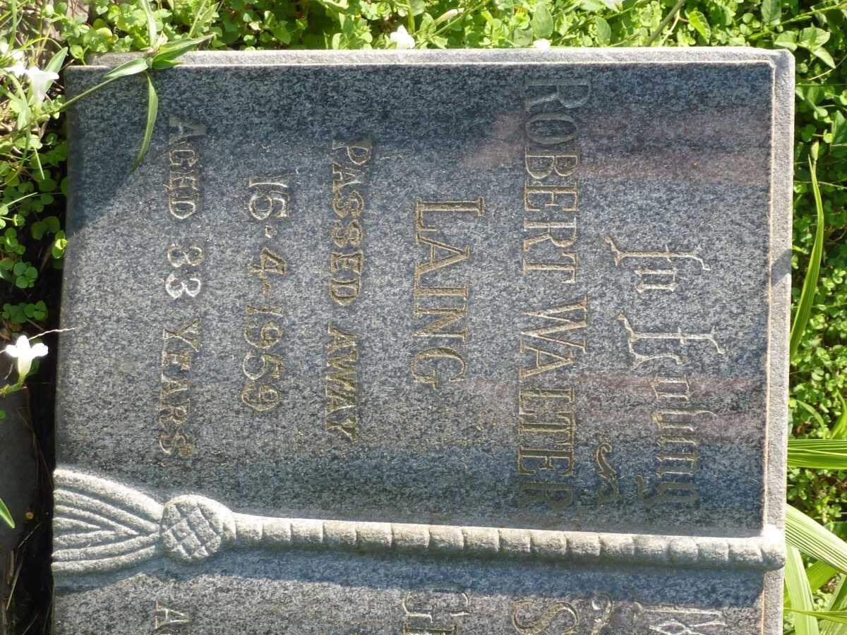 LAING Robert Walter -1959 :: GEE Shirley May nee LAING -1967