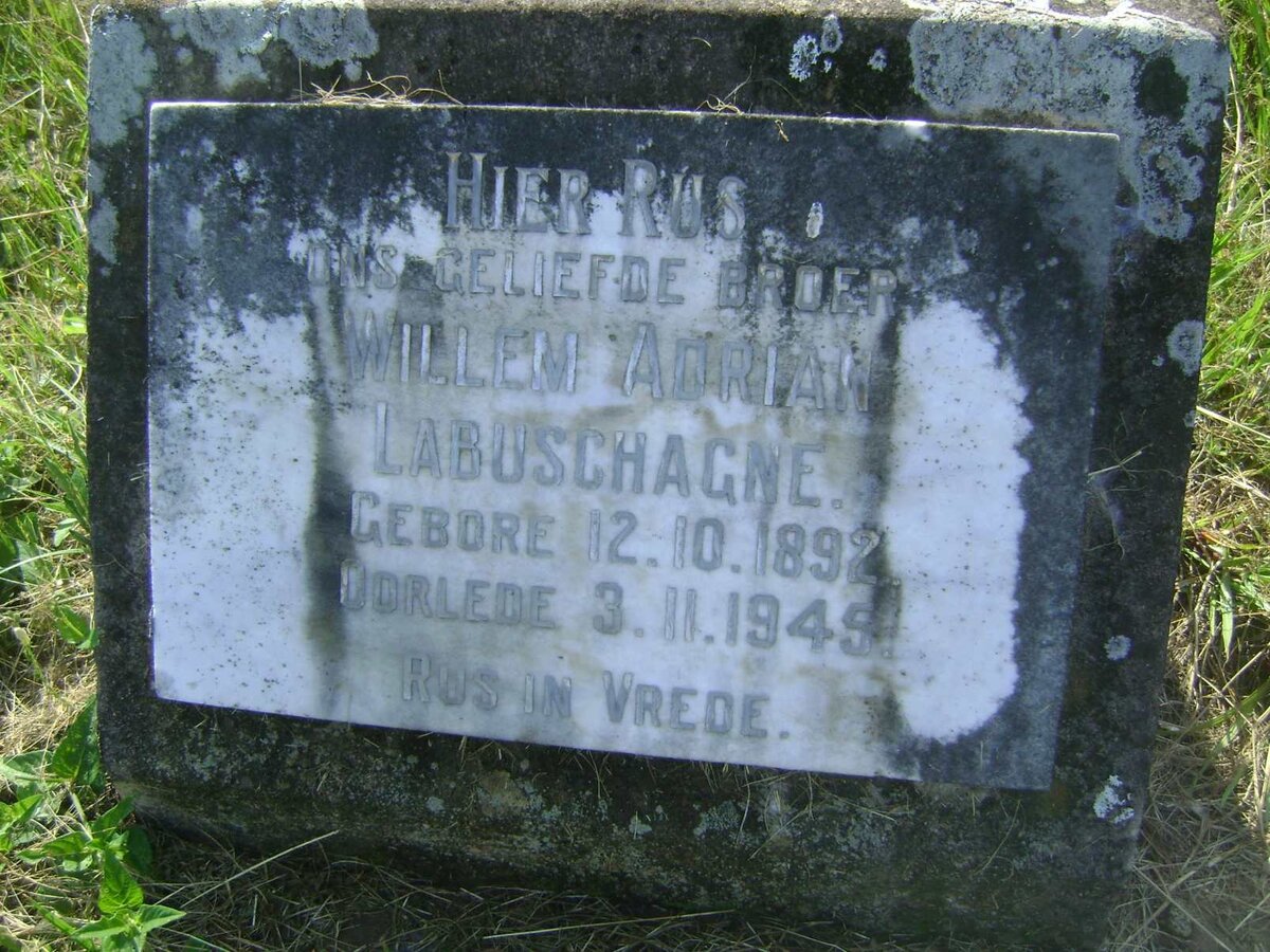 LABUSCHAGNE Willem Adrian 1892-1945