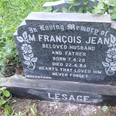 LESAGE M. Francois Jean 1928-1984