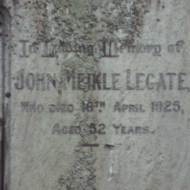 LEGATE John Meikle -1925