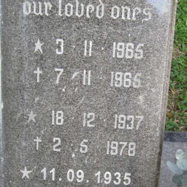 LESLIE Peter Duncan 1937-1978 &amp; Eulene Fay 1935-2006 :: LESLIE Peter Karl 1965-1965 