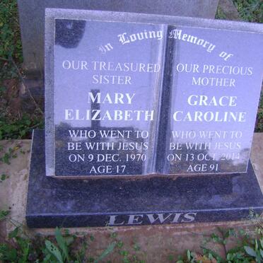 LEWIS Grace Caroline 1922-2014 :: LEWIS Mary Elizabeth -1970