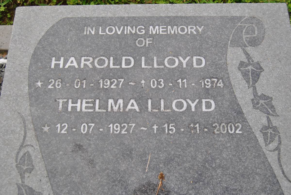 LLOYD Harold 1927-1974 &amp; Thelma 1927-2002