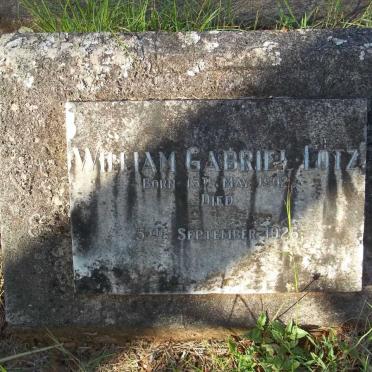 LOTZ  William Gabriel 1902-1926