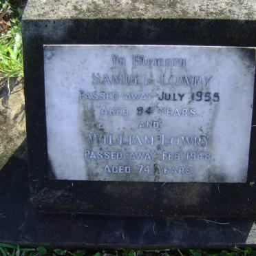 LOWRY Samuel -1955 &amp; William -1948