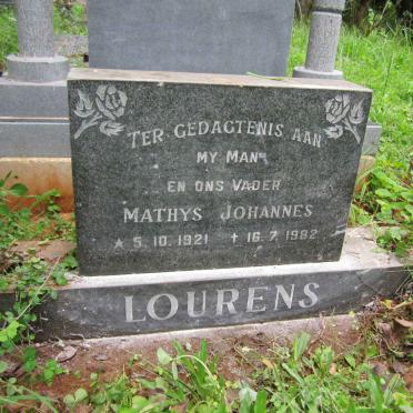 LOURENS Mathys Johannes 1921-1982