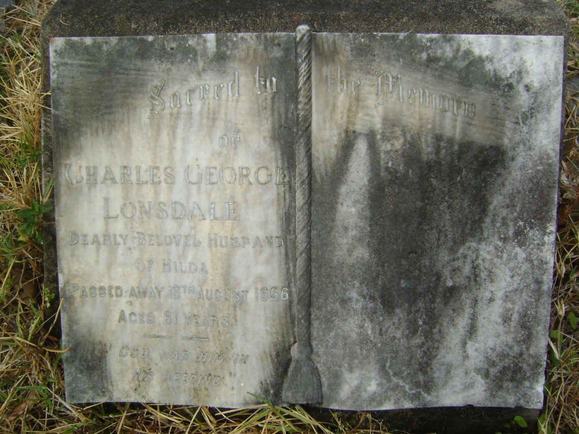 LONSDALE Charles George -1956