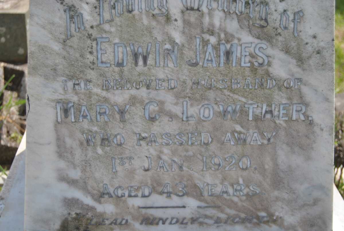 LOWTHER Edwin James -1920