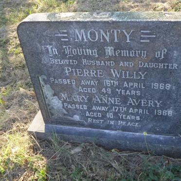 MONTY Pierre Willy -1968 :: MONTY Mary Anne Avery -1968