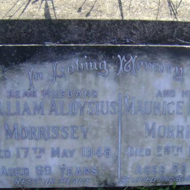 MORRISSEY William Aloysius -1948 :: MORRISSEY Maurice Benedict -1961 :: MORRISSEY Gloria Alice 1958-1990