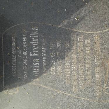 MOSTERT Andries Johannes 1924-1975 &amp; Louisa Fredrika MARAIS 1923-2000