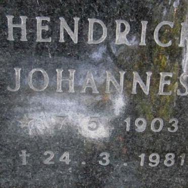 MOSTERT Hendrick Johannes 1903-1981