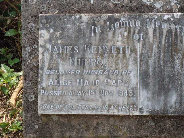 MUNRO James Kenneth -1945