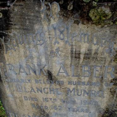 MUNRO Frank Albert -1943 &amp; Blanche Constance DUKE -1953