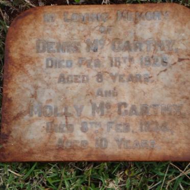 McCARTHY Denis -1928 :: McCARTHY Molly -1934