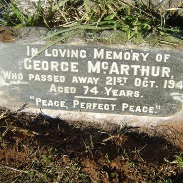 McARTHUR George -1942