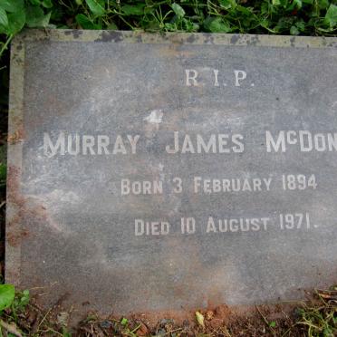 McDONALD Murray James 1894-1971
