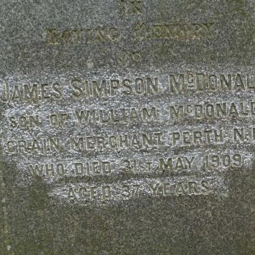 McDONALD James Simpson -1909