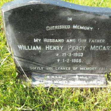 McCARTHY William Henry Percy 1903-1965 :: LUCAS Joyce L. 1902-1992